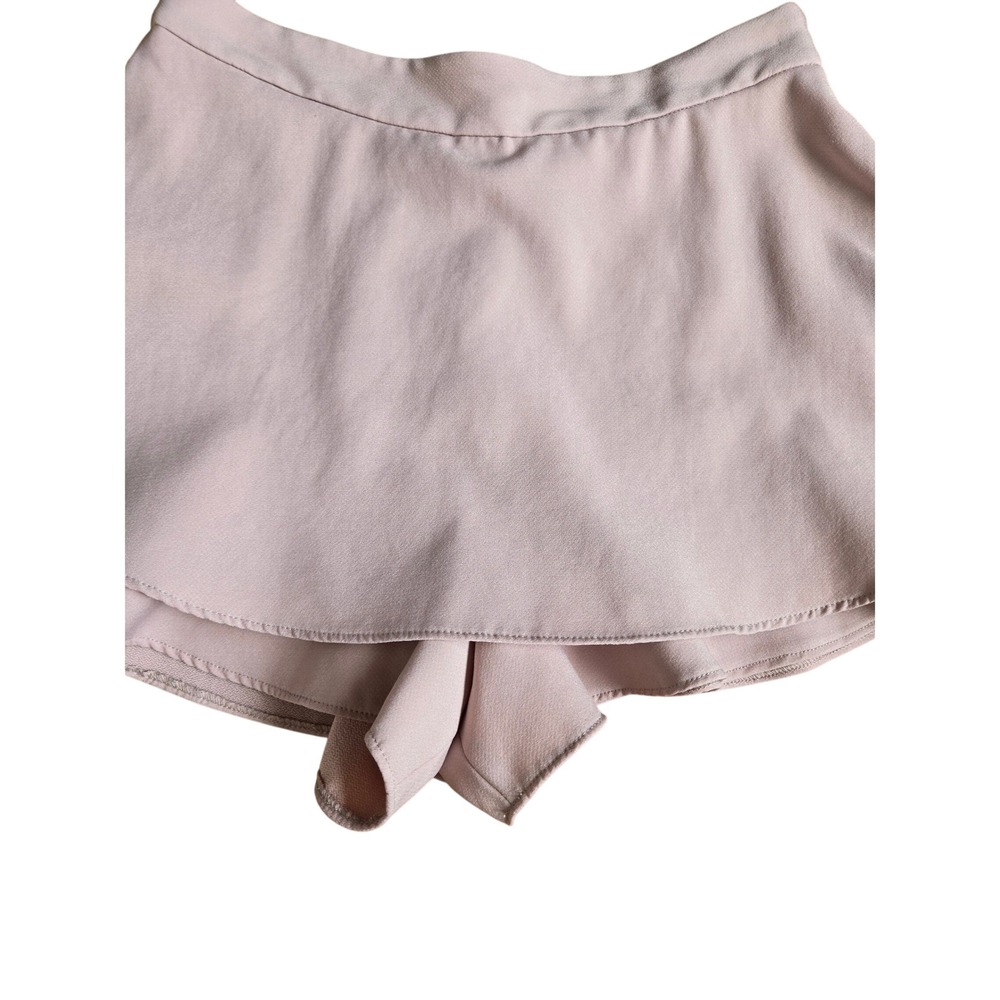 Zara Pink Mauve High Rise Layered Ruffle Skort Shorts Sz M Balletcore Soft Girl - Picture 3 of 9